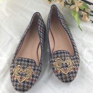 J Crew Oxford Style Knit Wool Flats